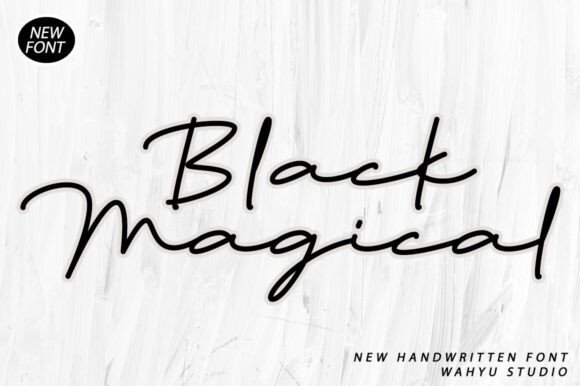 Black Magical: A Sleek Handwritten Font for Elegant Editorial Design