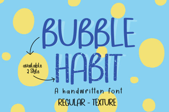 Bubble Habit: A Whimsical Handwritten Font for Makers and Digital Creators