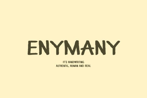 Enymany: A Handwritten Font That Brings Authenticity to Brand Design