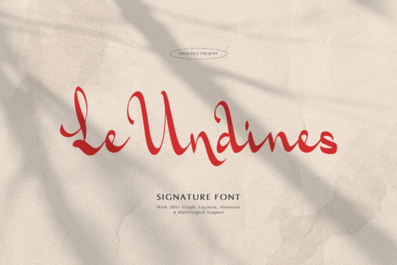 Le Undines: A Signature Font for Handmade Branding and Product Design