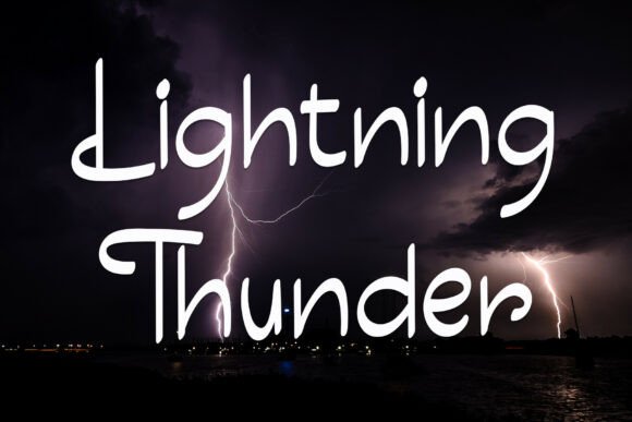 Lightning Thunder: A Bold Handwritten Font for Crafters and Makers