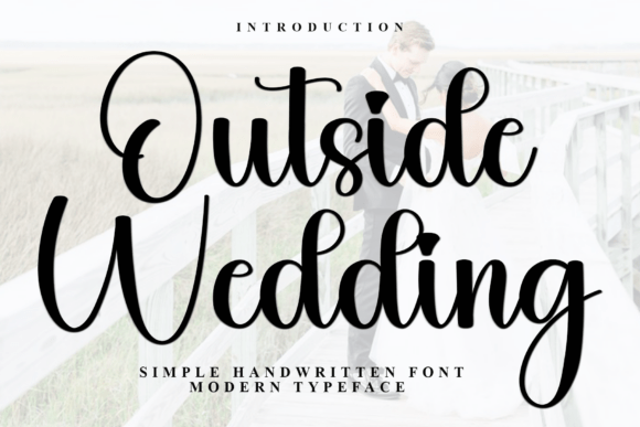 Outside Wedding: Festive Script Font for Holiday Designs