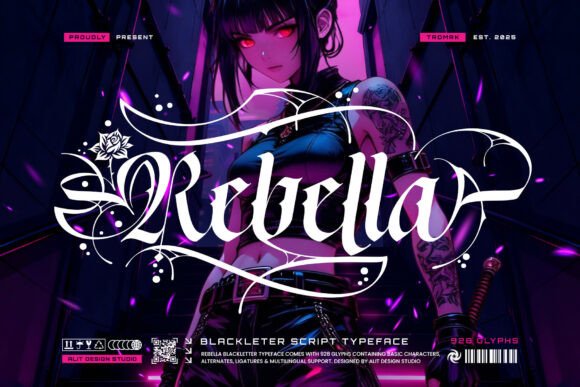 Rebella: A Bold Blackletter Font for Modern Editorial Design