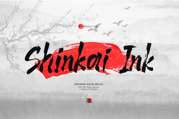 Shinkai Ink Font: Elevate Your Brand with a Japanese Solid Brush Style