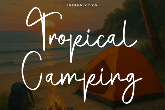 Tropical Camping Font: A Handmade Seller’s Dream for Soft, Stylish Script Design