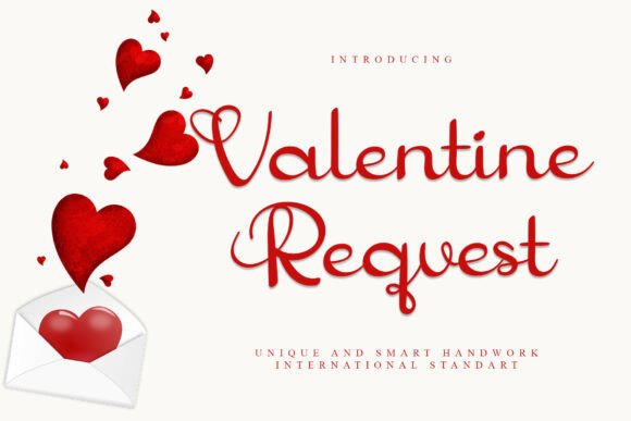 Valentine Request: A Handwritten Font That Elevates Maker Designs